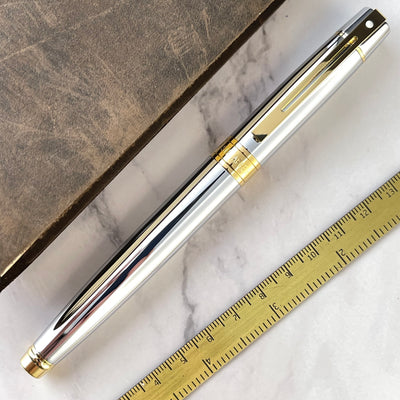 Sheaffer 300 Fountain Pen - Chrome w/ Gold