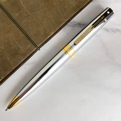 Sheaffer 300 Ballpoint Pen - Chrome w/ Gold