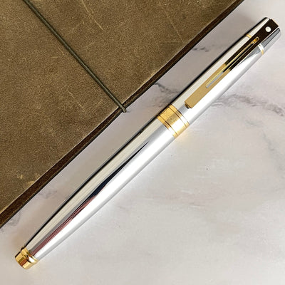 Sheaffer 300 Rollerball Pen - Chrome w/ Gold