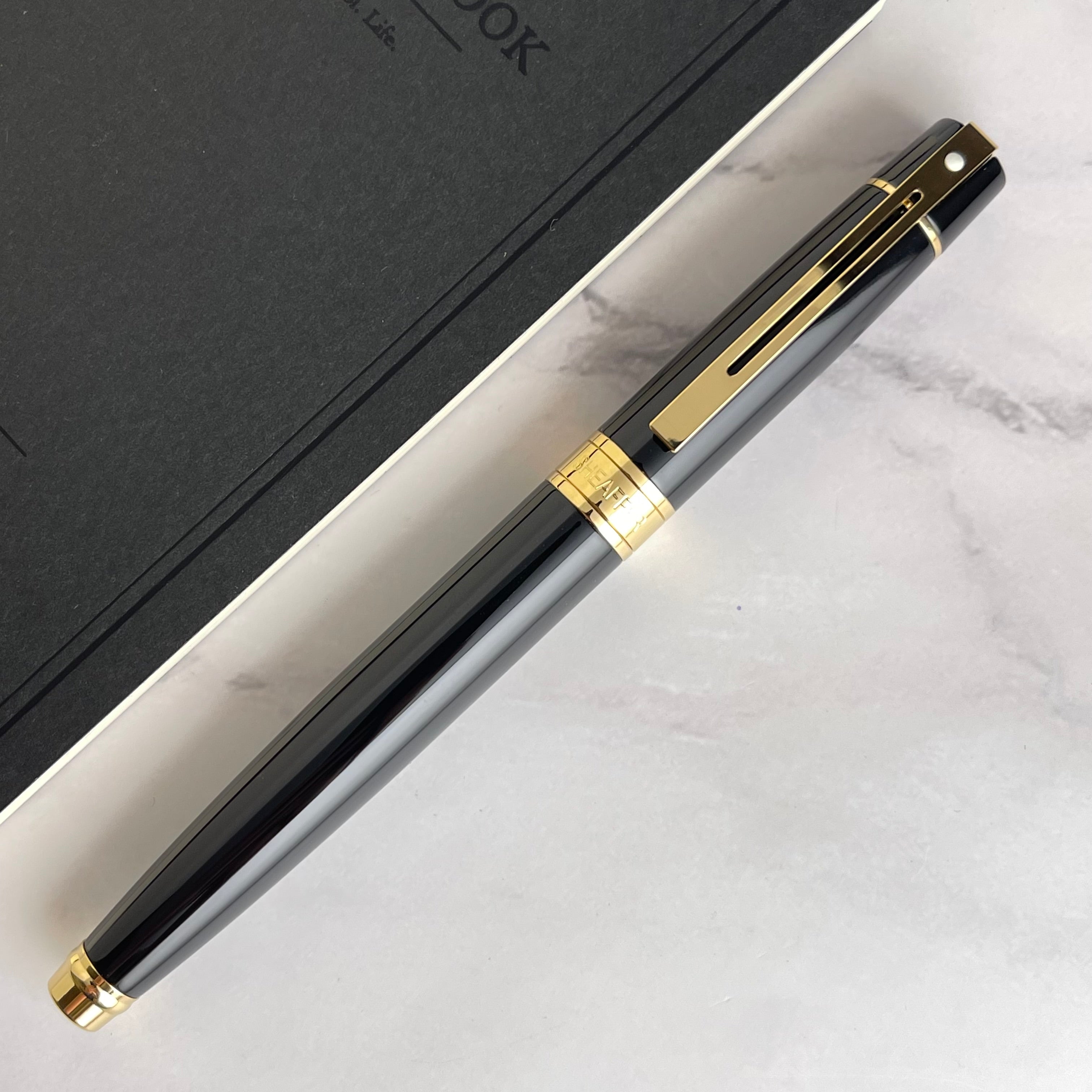 Sheaffer 300 Rollerball Pen - Black w/ Gold – Atlas Stationers
