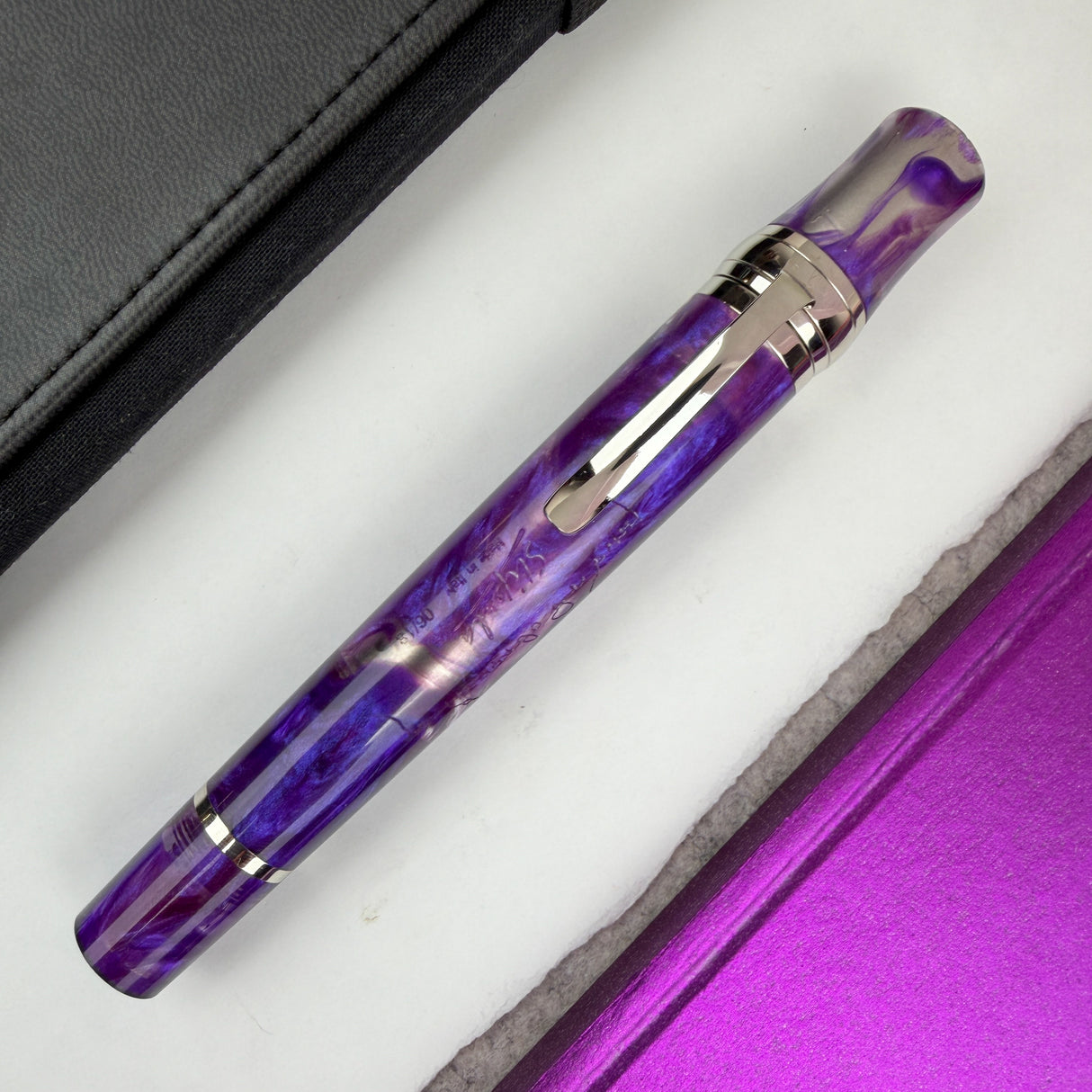 Stipula Da Vinci Capless Fountain Pen - Purple Explosion