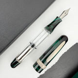 Stipula Etruria Ebonite Fountain Pen - Green/Black
