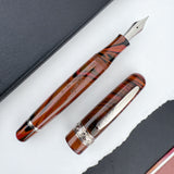 Stipula Etruria Ebonite Fountain Pen - Orange/Black