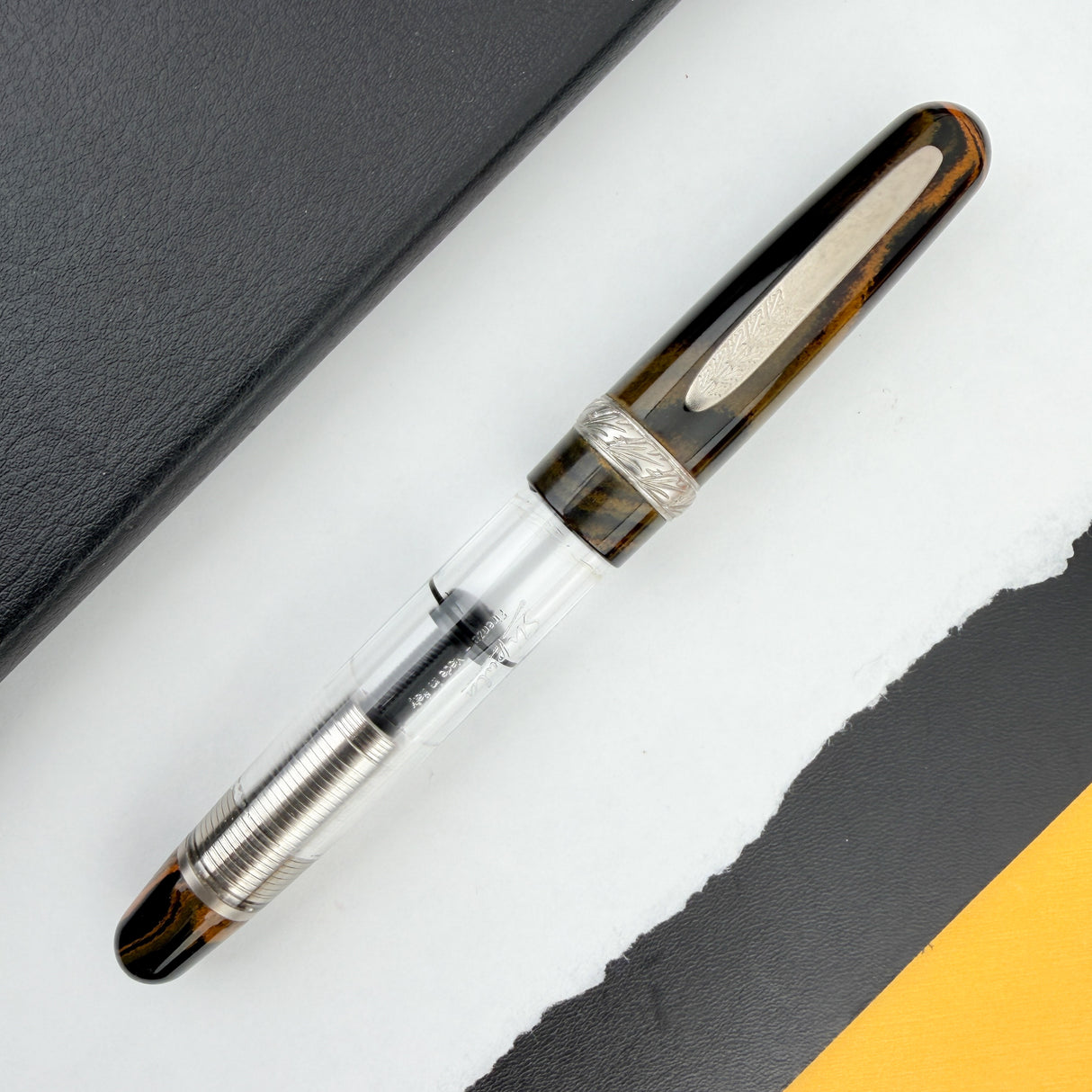 Stipula Etruria Ebonite Fountain Pen - Yellow/Black