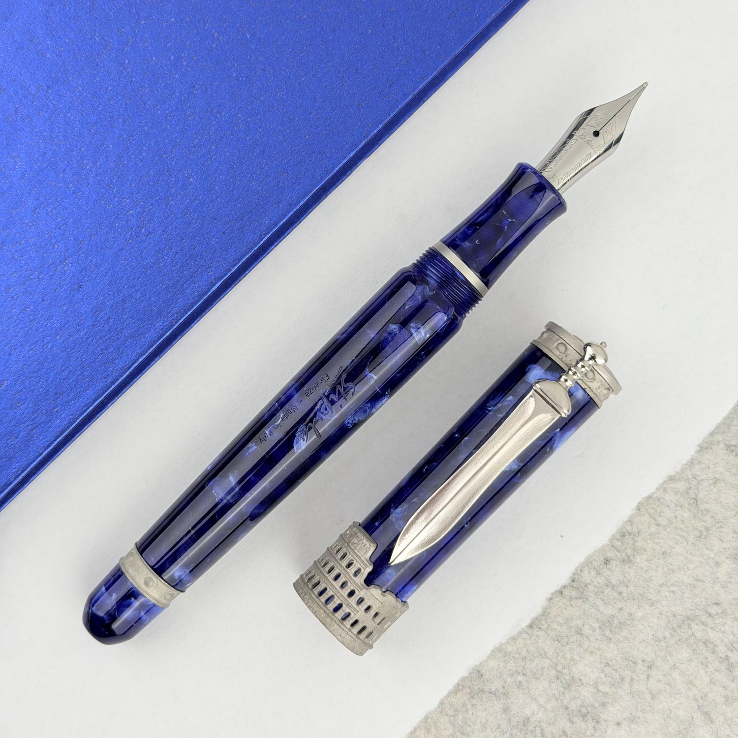 Stipula Gladiator Fountain Pen - Cuma Blue