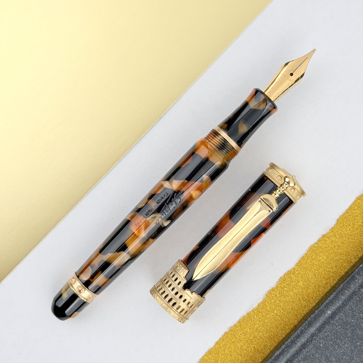 Stipula Gladiator Fountain Pen - Paestrum Tortoise
