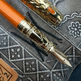 S.T. Dupont Line D Eternity Fountain Pen - Fire Orange (Special Edition)