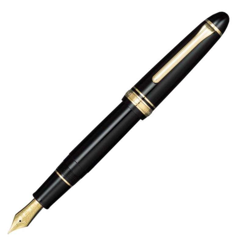 Sailor 1911L Fountain Pen - Black w/ Gold Trim