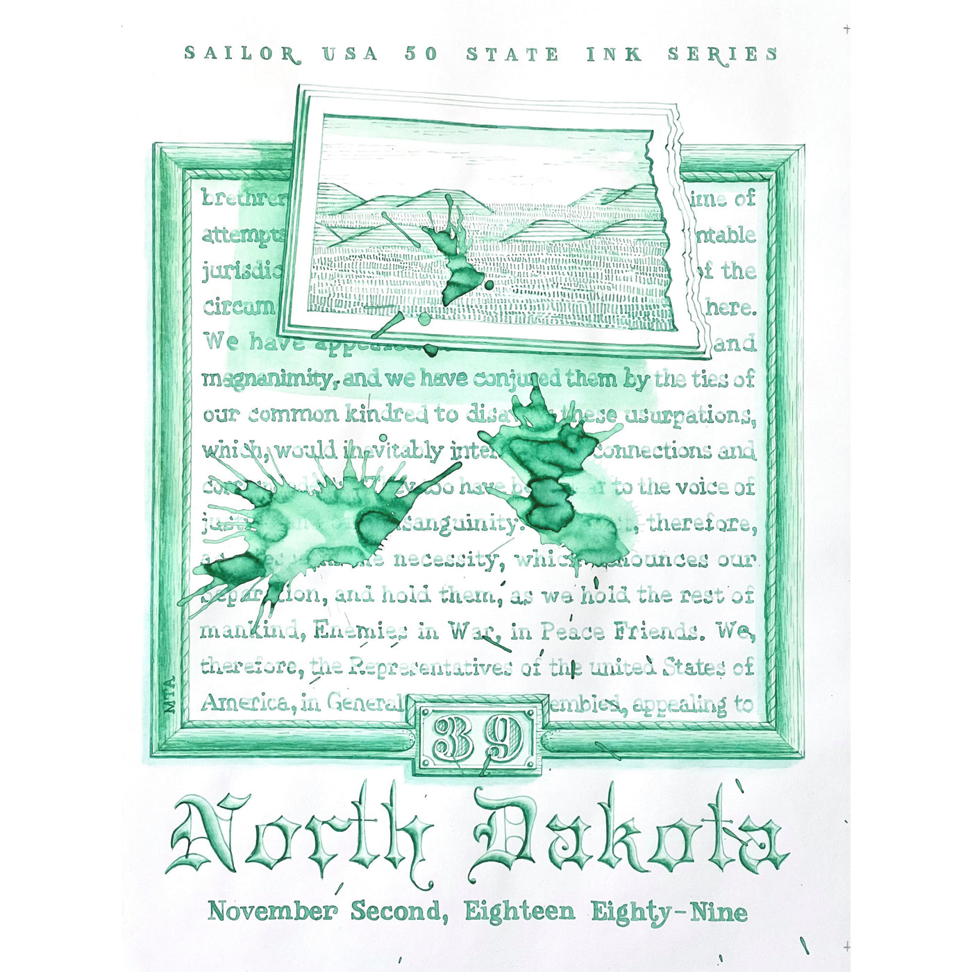 Sailor USA North Dakota - 20ml Bottled Ink