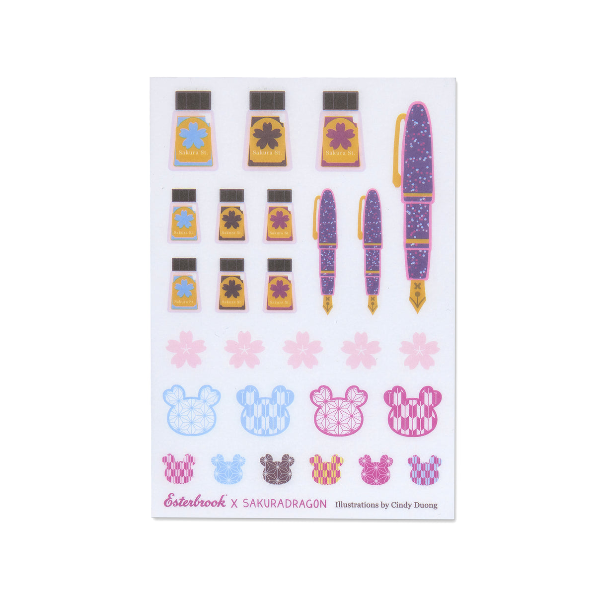 Esterbrook x Sakuradragon Sakura Street Sticker Sheet