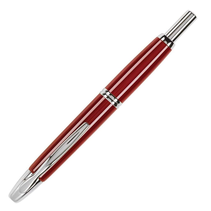 Pilot Vanishing Point Fountain Pen - Red with Rhodium Trim