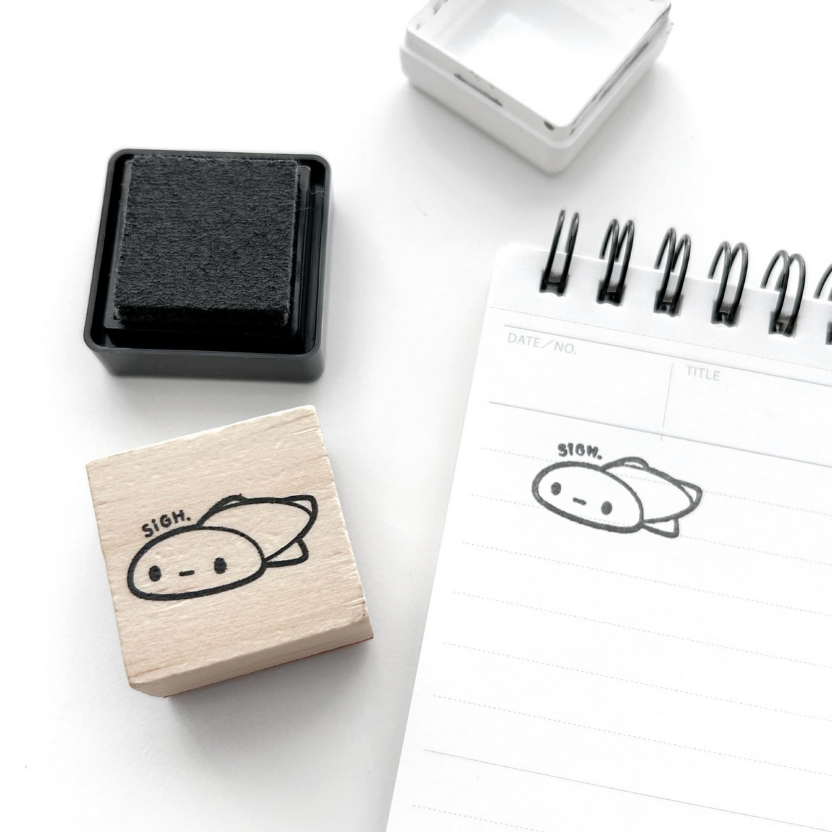 TheCoffeeMonsterzCo Wooden Stamp - Sigh.