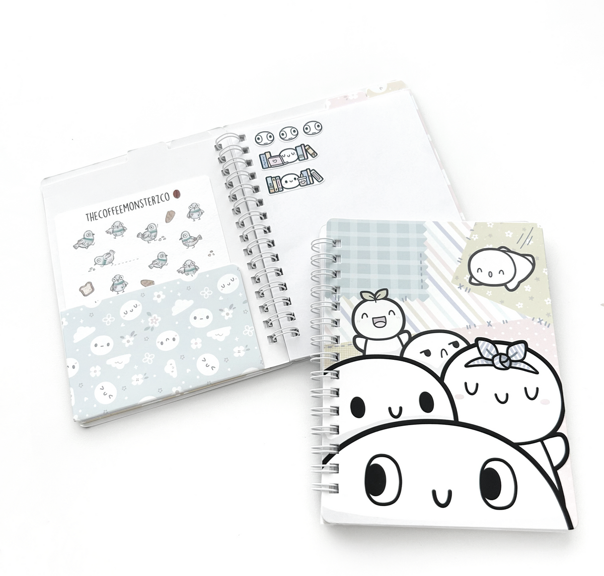 TheCoffeeMonsterzCo Spring Patchwork - Reusable Sticker Book