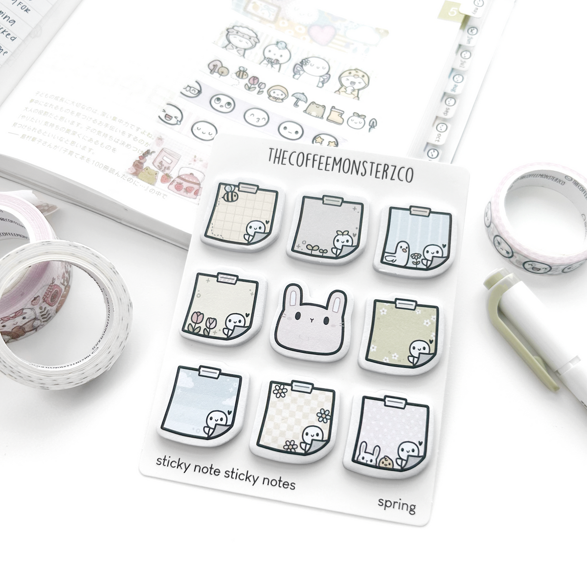 TheCoffeeMonsterzCo Spring Sticky Notes – Atlas Stationers