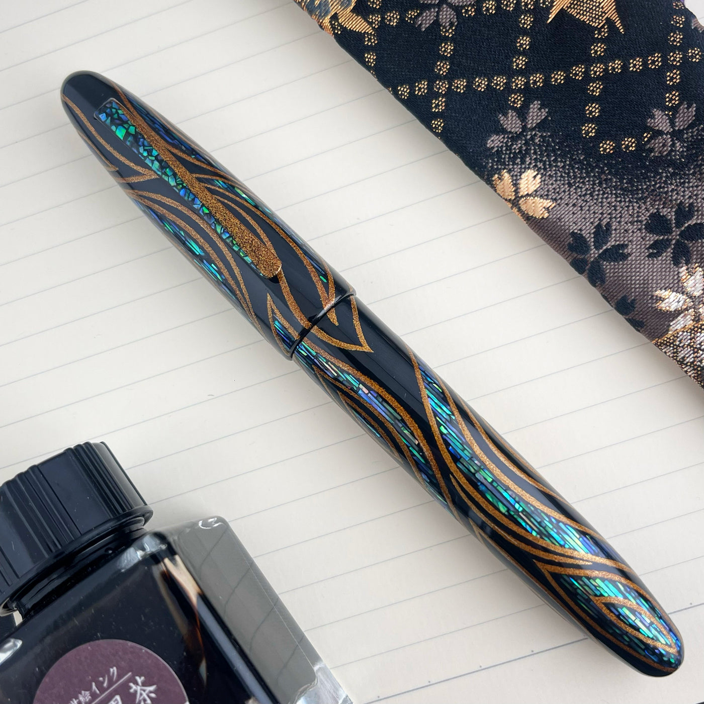 TACCIA Myabi Empress Fountain Pen - Fossils in the Sky - Sunset Peacock (Limited Edition)