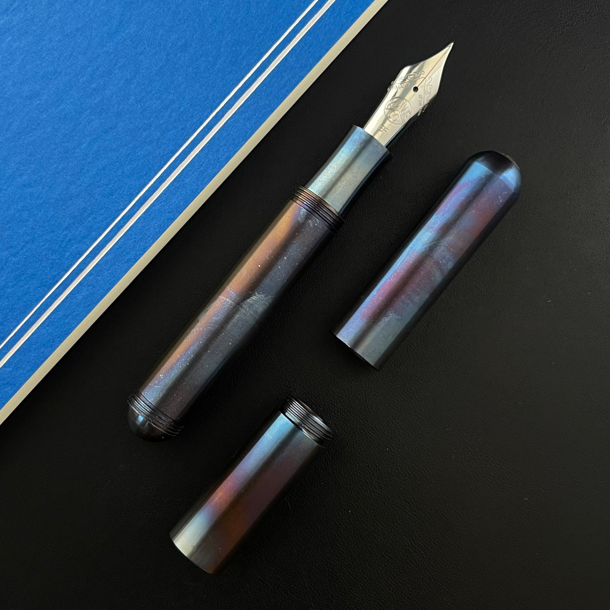 Kaweco Liliput Stylo Plume Fireblue M 0,9 Mm - Design Minimaliste Métal