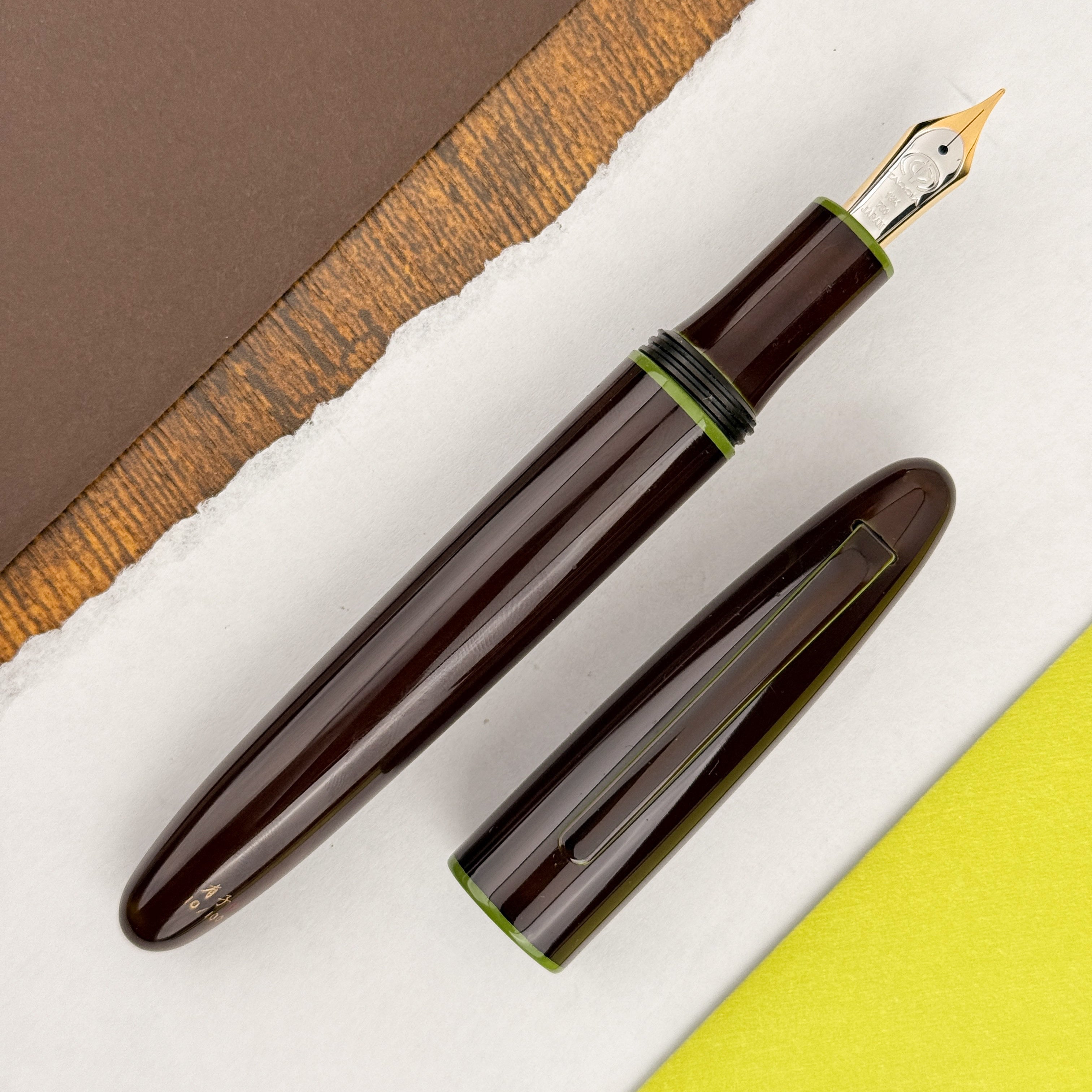 Taccia Miyabi Earth Fountain Pen - Heki Tamenuri (Limited Edition