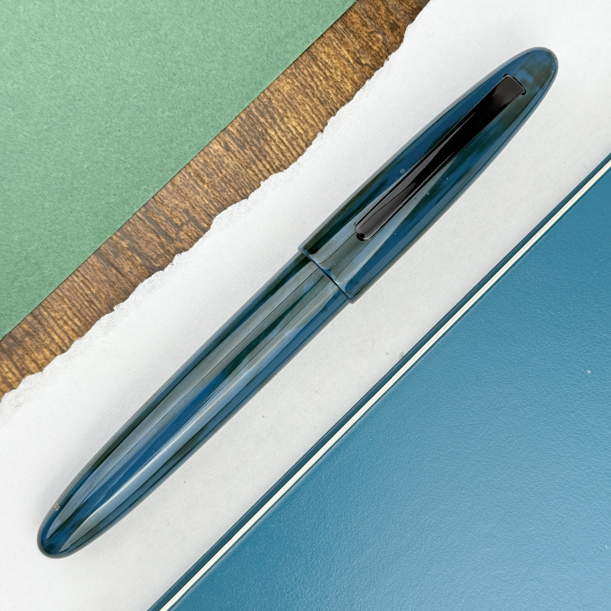 Taccia Miyabi Earth Fountain Pen - Ocean Aodame (Limited Edition)