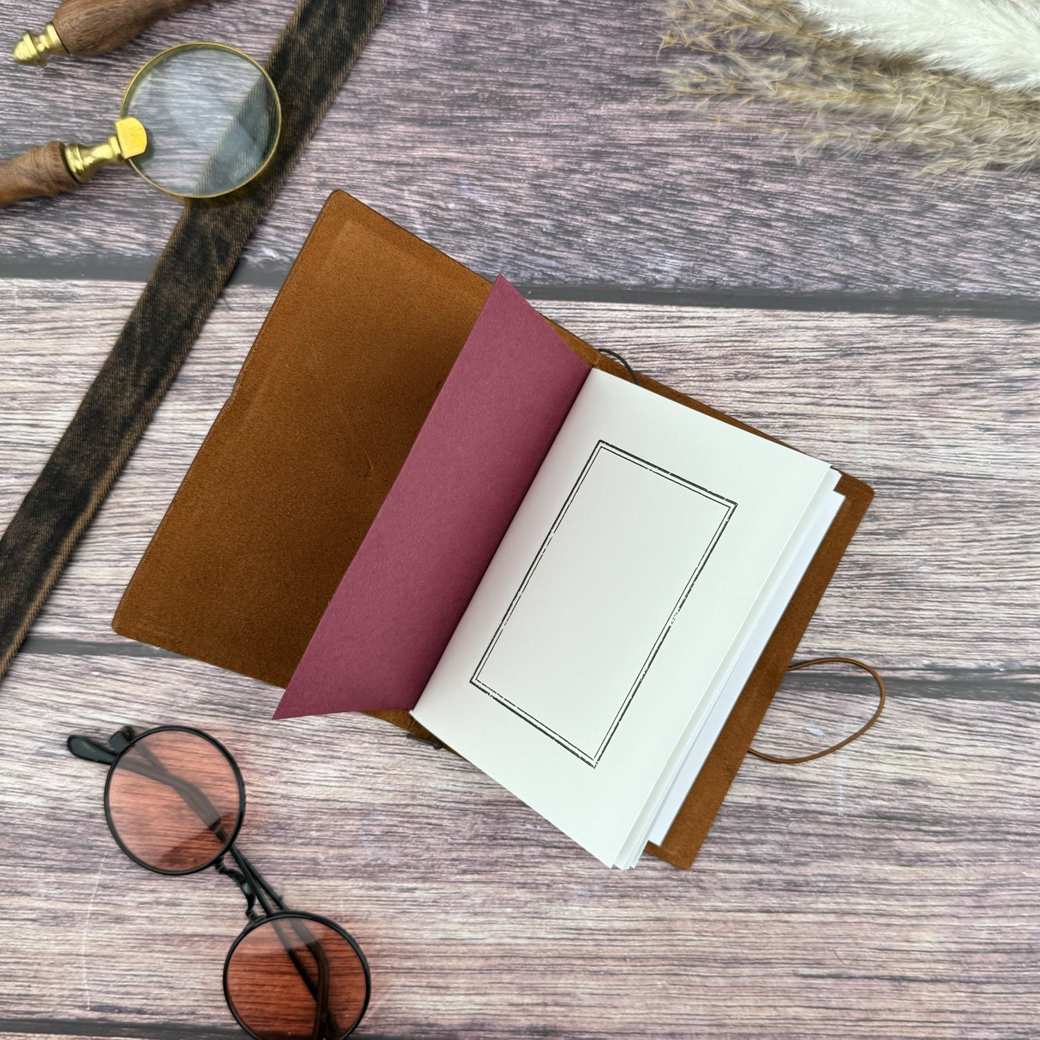 Traveler's Leather Notebook - Passport Size - Camel