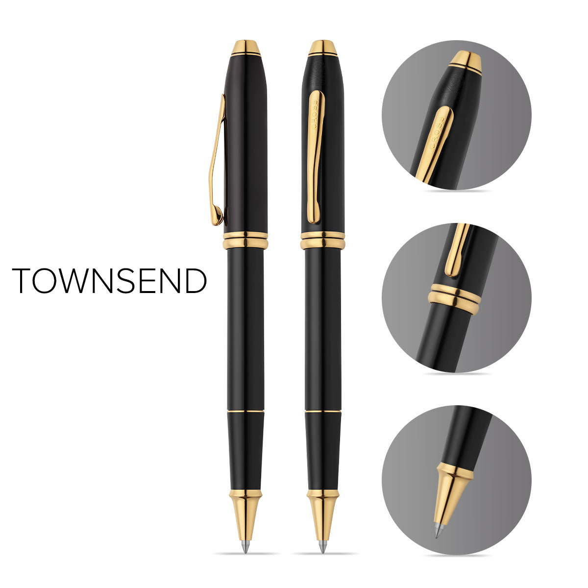Townsend Rollerball Pen Info Graphic