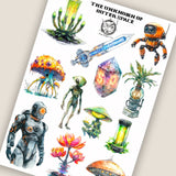 CoraCreaCrafts Sticker Sheet - The Unknown of Outer Space