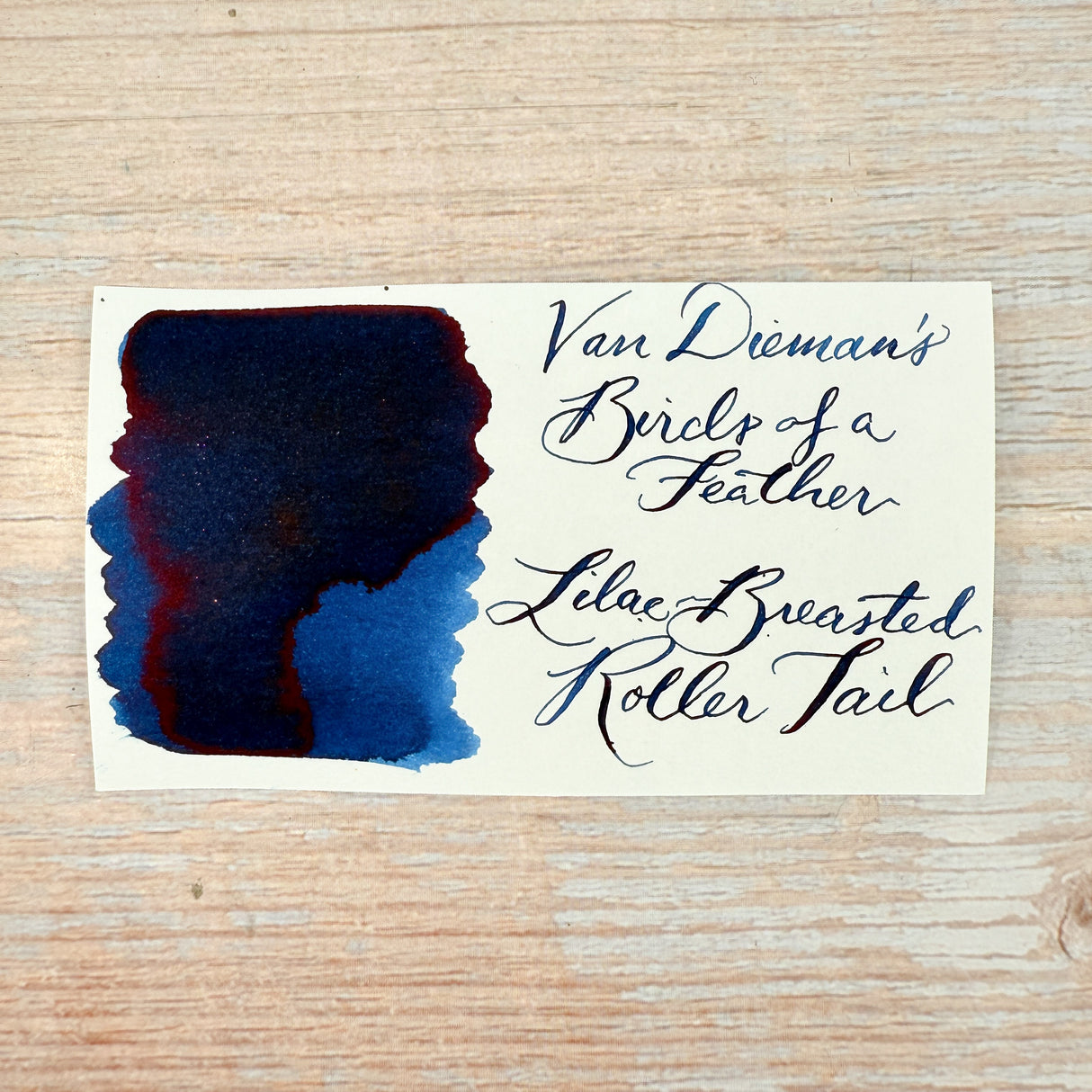 Van Dieman's Birds of a Feather - Lilac-Breasted Roller Tail - 30ml Bottled Ink