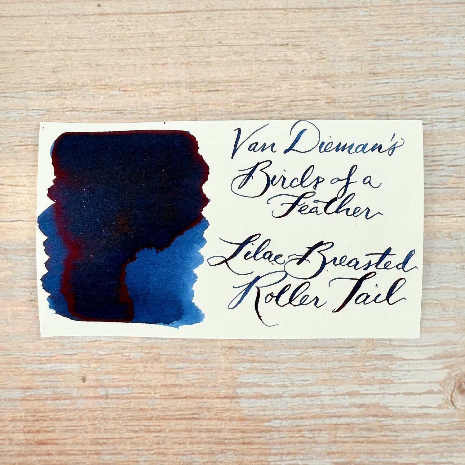 Van Dieman's Birds of a Feather - Lilac-Breasted Roller Tail - 30ml Bottled Ink