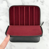 Visconti Leather 6 Pen Holder - Black