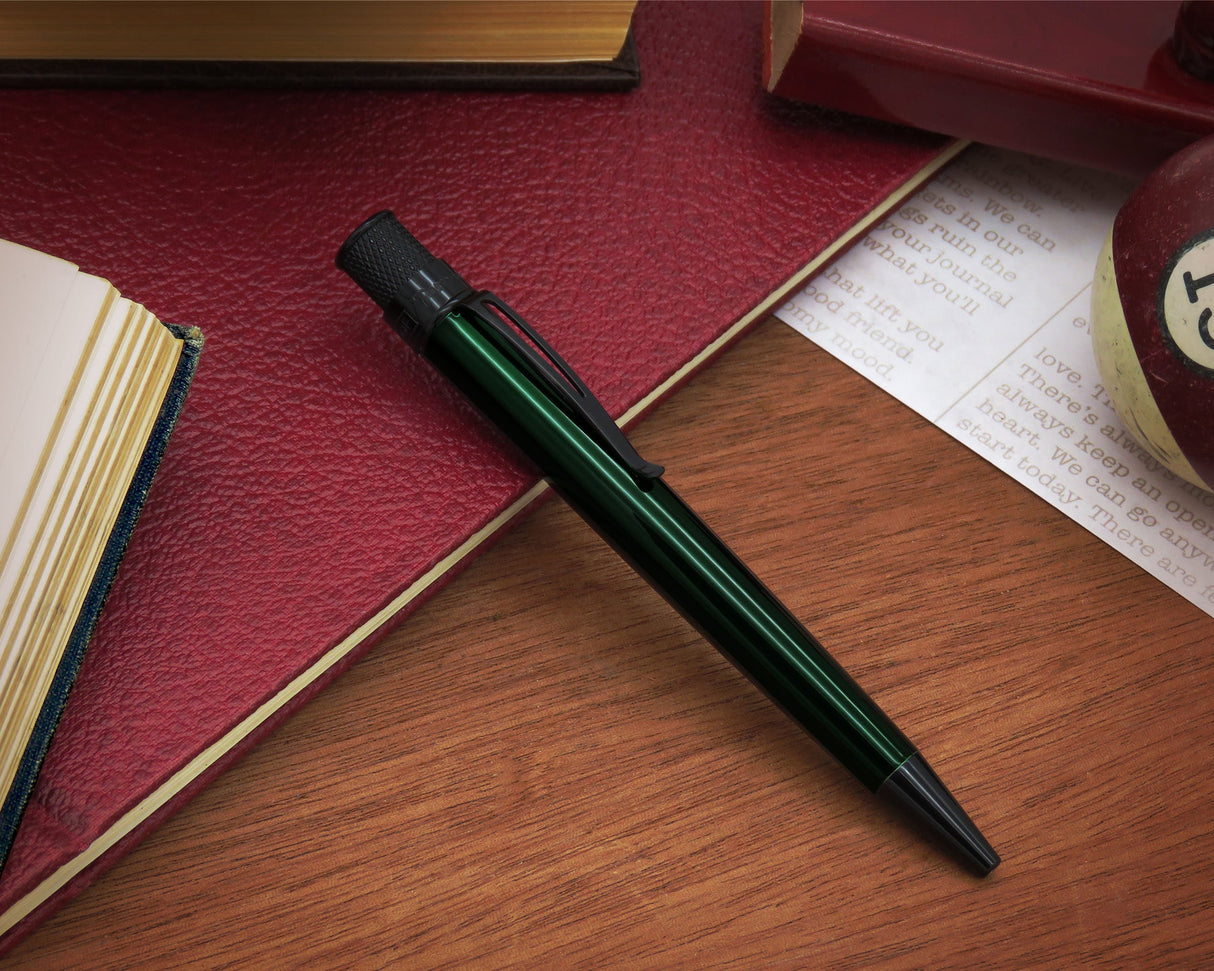 Retro 51 Tornado Stealth Rollerball Pen - Emerald Green
