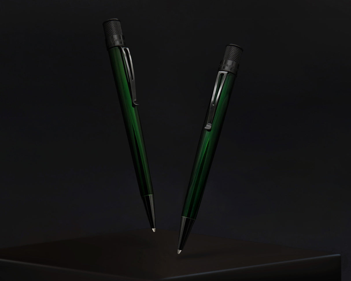 Retro 51 Tornado Stealth Rollerball Pen - Emerald Green