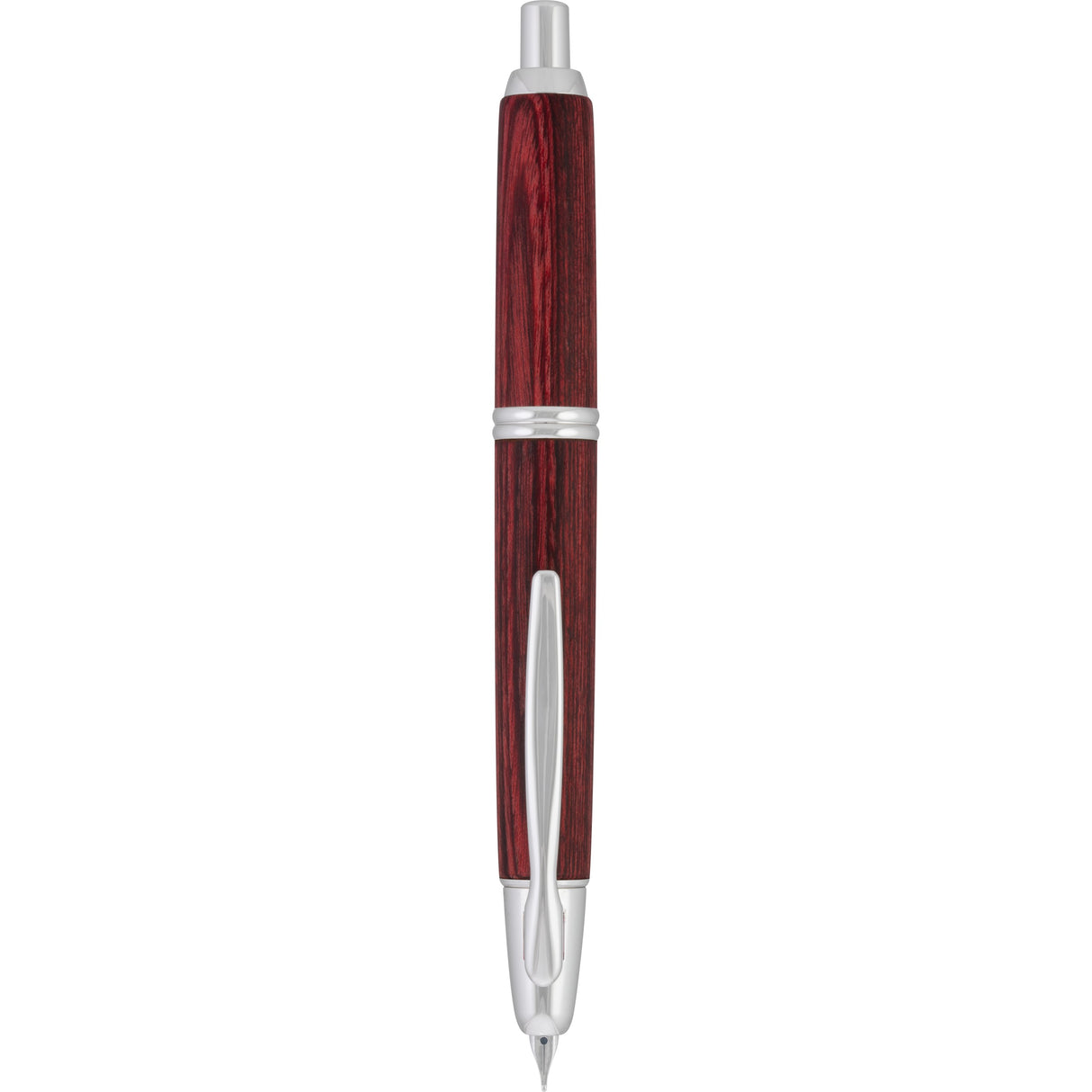 Pilot Vanishing Point Birchwood Fountain Pen - Red
