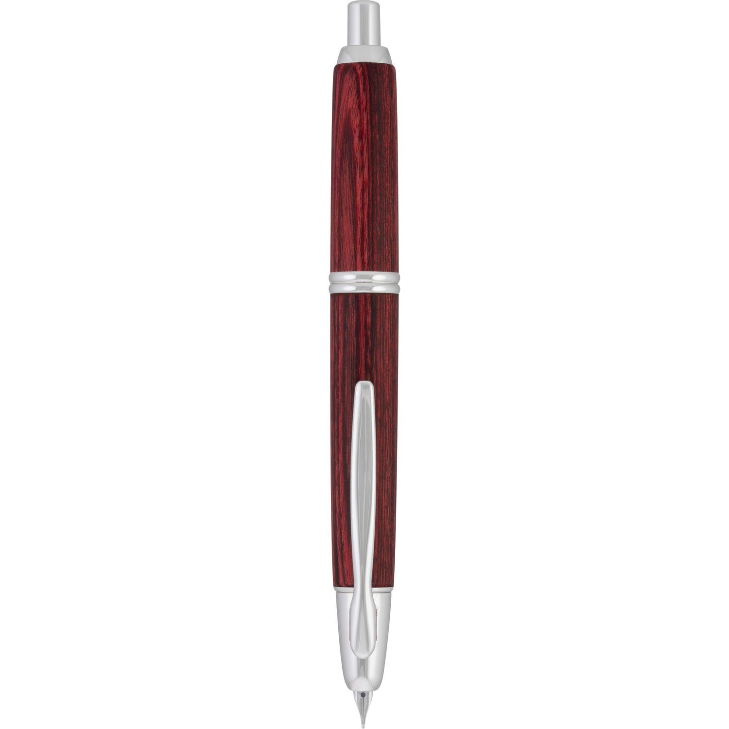 Pilot Vanishing Point Birchwood Fountain Pen - Red