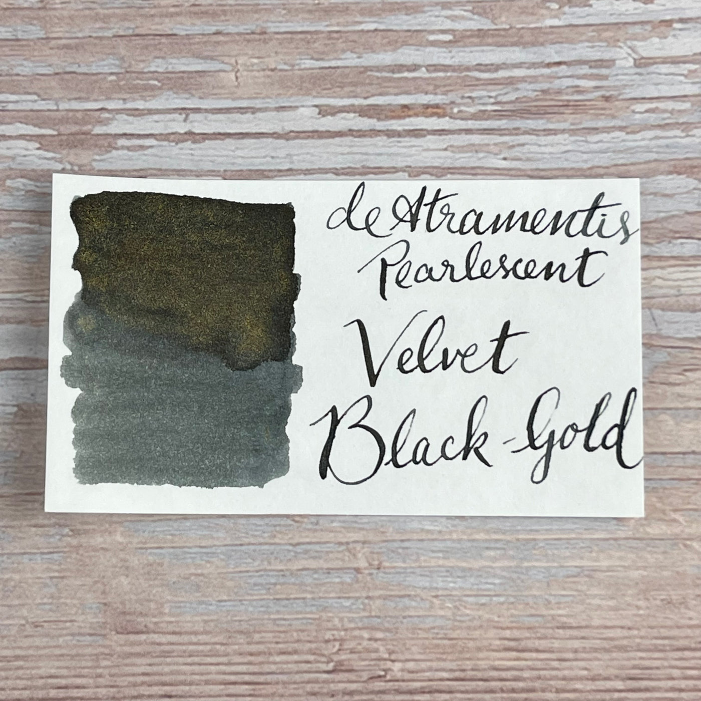 De Atramentis Pearlescent Velvet Black Gold - 45ml Bottled ink