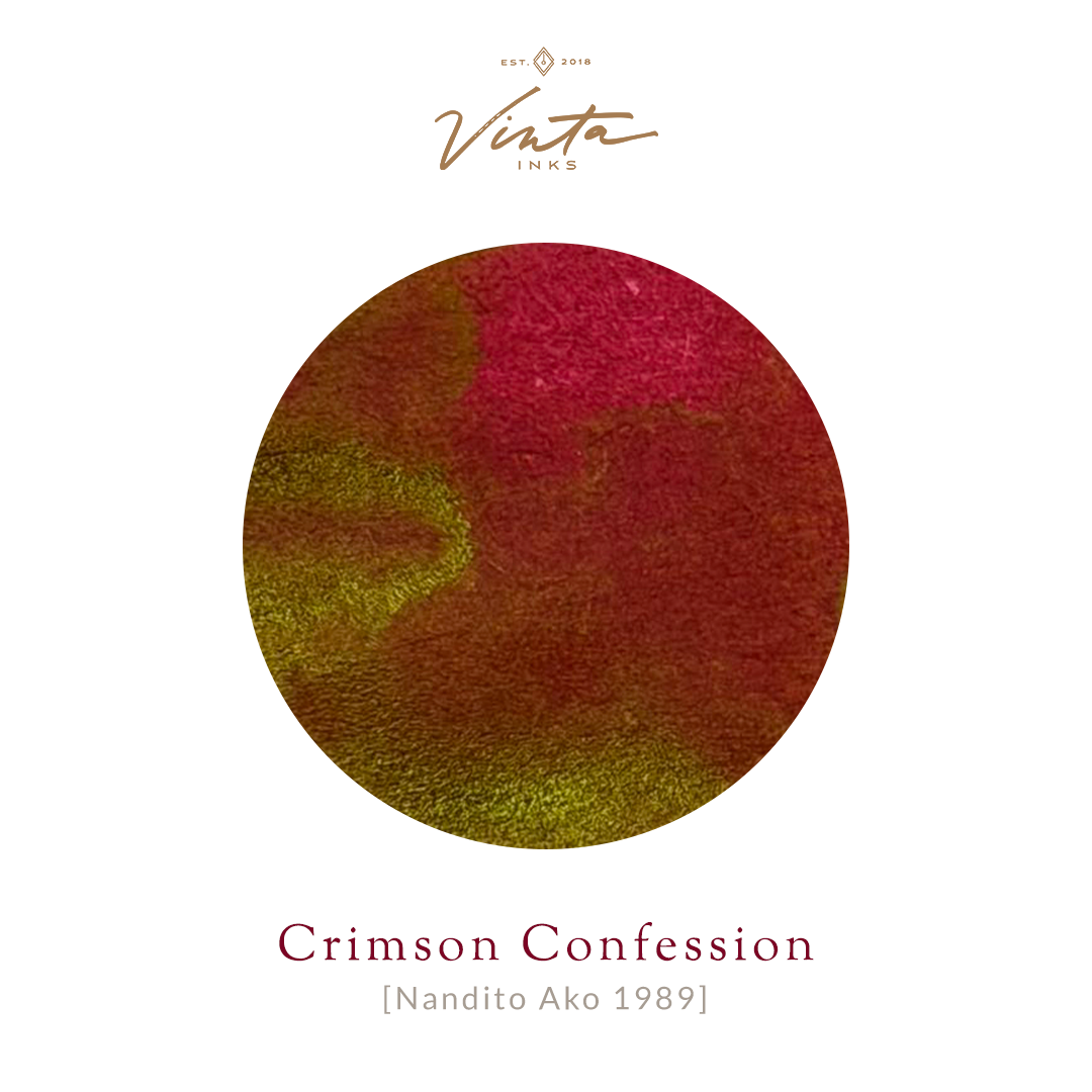 Vinta Crimson Confession (Nandito Ako 1989) - 30ml Bottled Ink