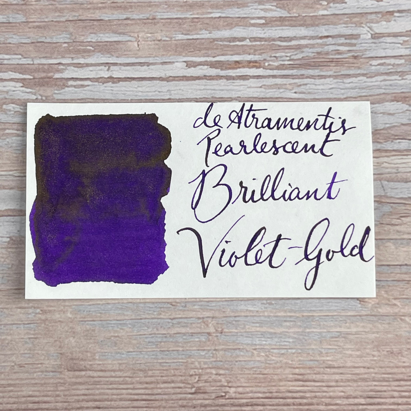 De Atramentis Pearlescent Brilliant Violet Gold - 45ml Bottled ink