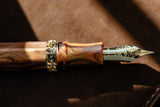 Visconti Medici Fountain Pen - Briarwood w/ Gold Trim