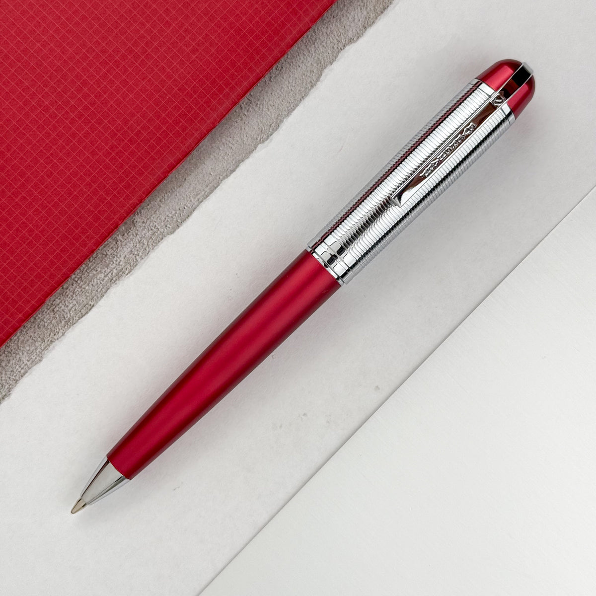 Ball Point Pen Sharp Wahl Eversharp Skyline Ballpoint Pen - Red w/Silver Trim – Atlas Stationers