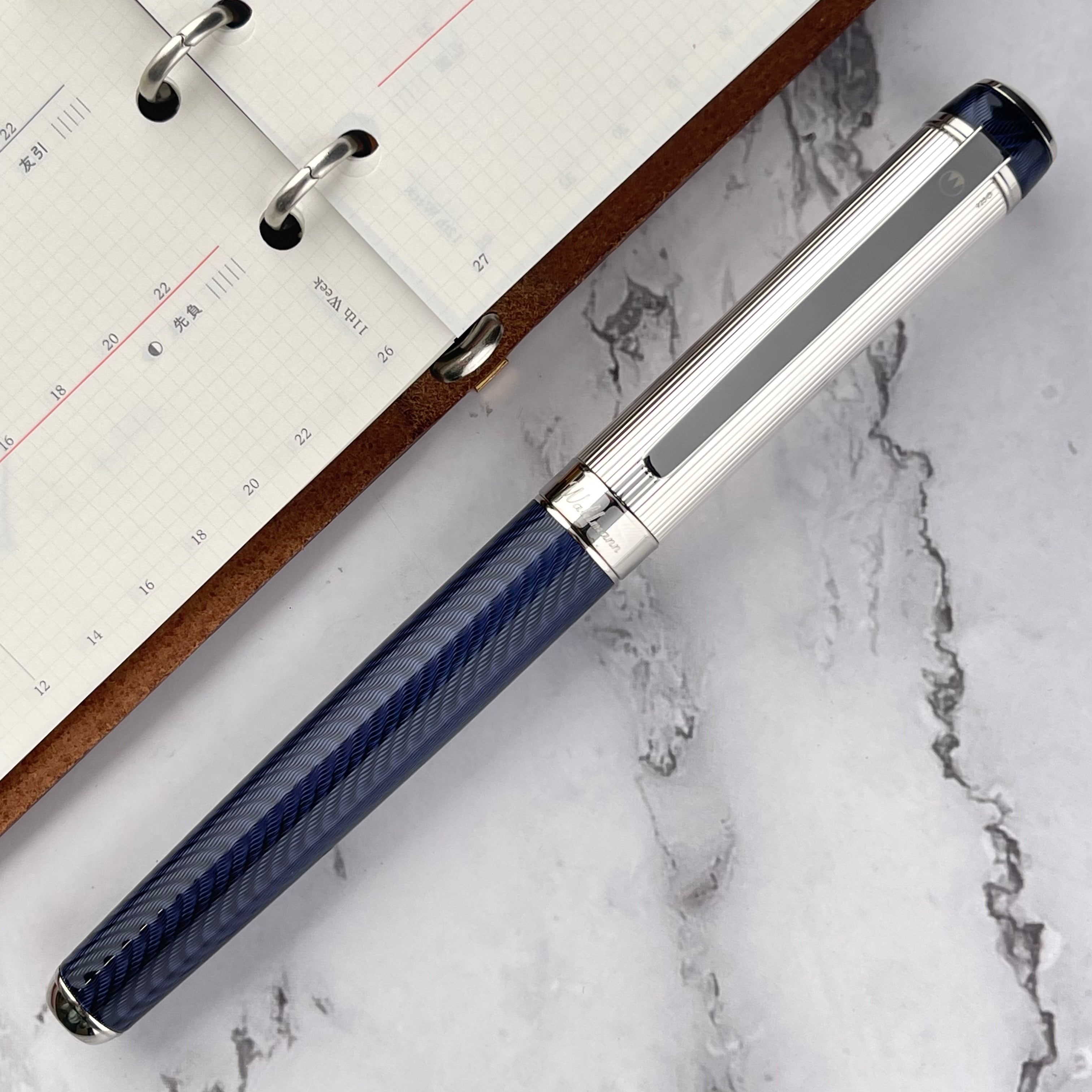 Waldmann Grandeur Fountain Pen - Ocean Blue (Steel Nib) – Atlas