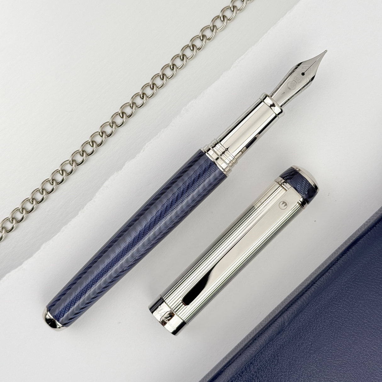 Waldmann Grandeur Fountain Pen - Ocean Blue (Steel Nib)