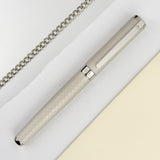 Waldmann Nova Linen Guilloche Fountain Pen - Stainless Steel