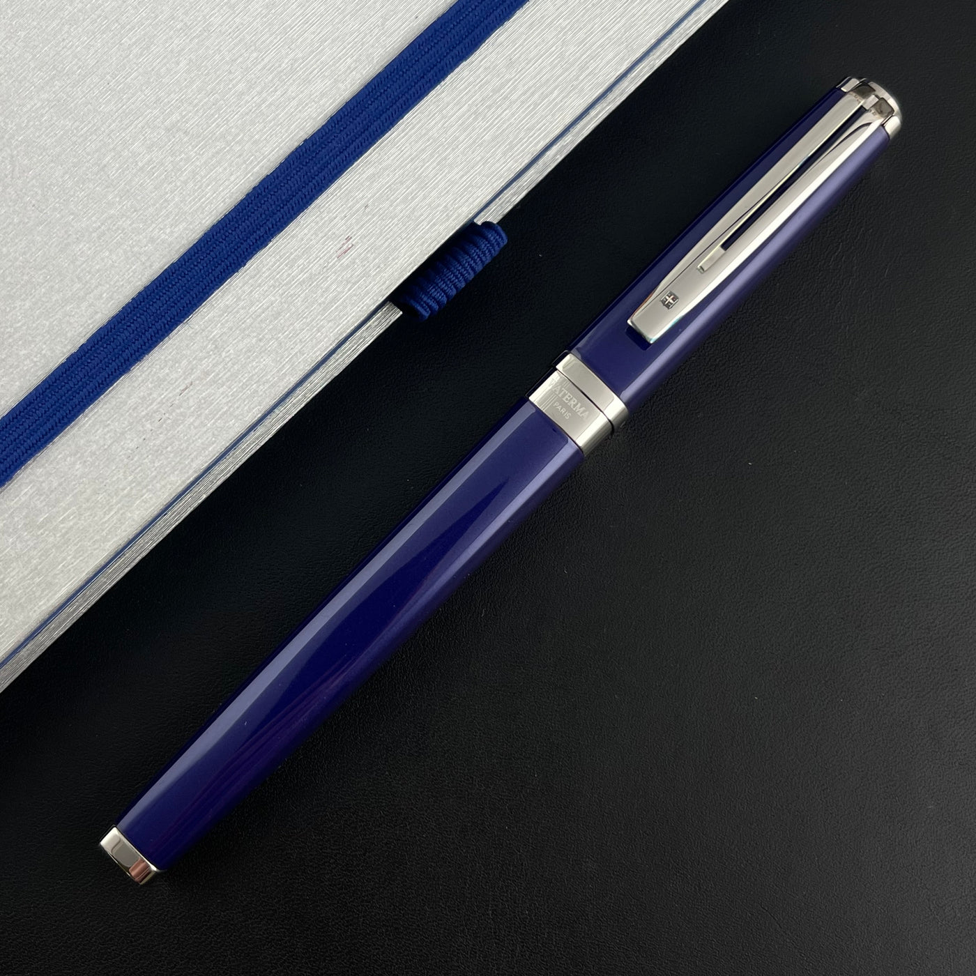 Waterman Exception Slim Fountain Pen - Blue w/ Silver Trim