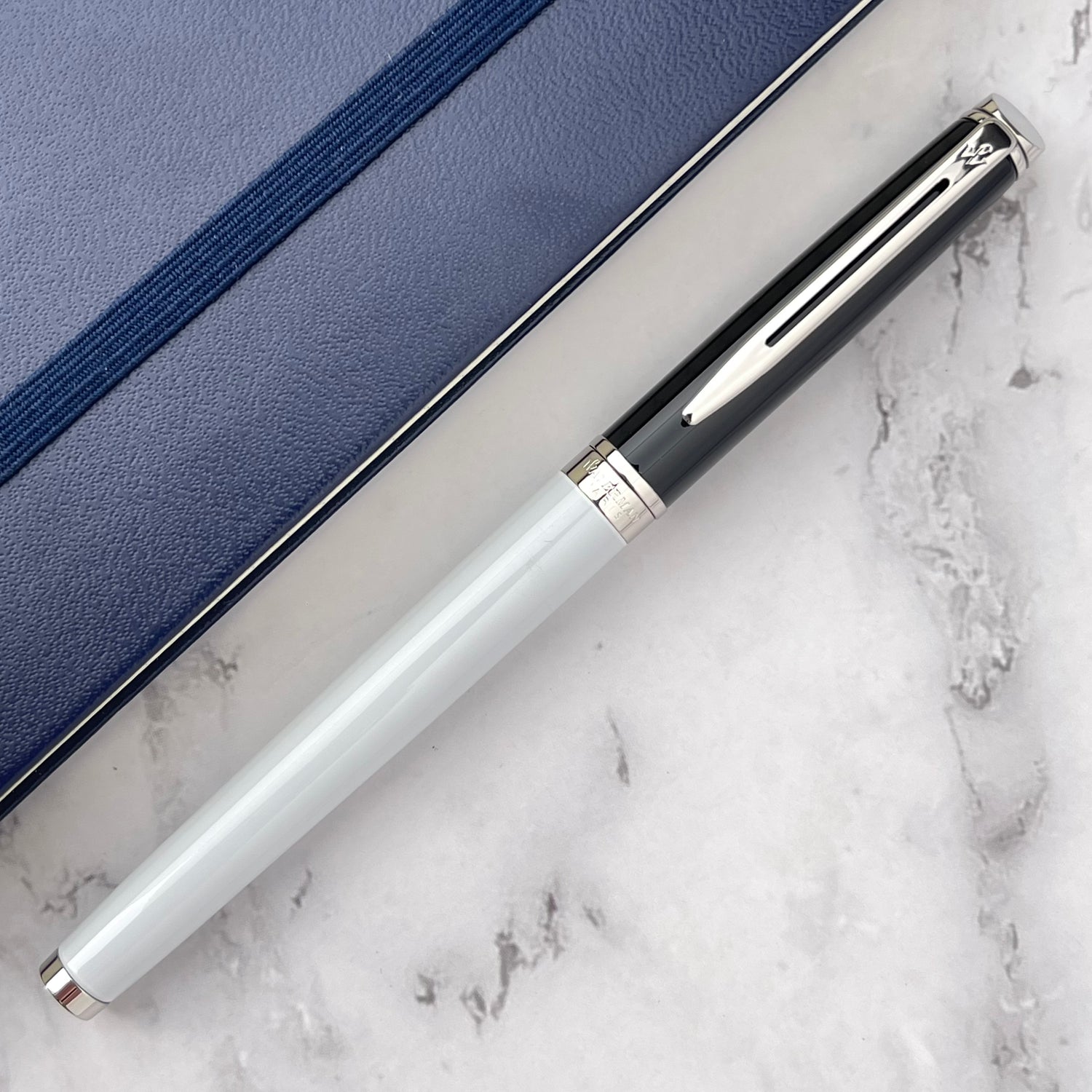 Waterman Hemisphere Color Block Rollerball Pen - Black / White (Special Edition)