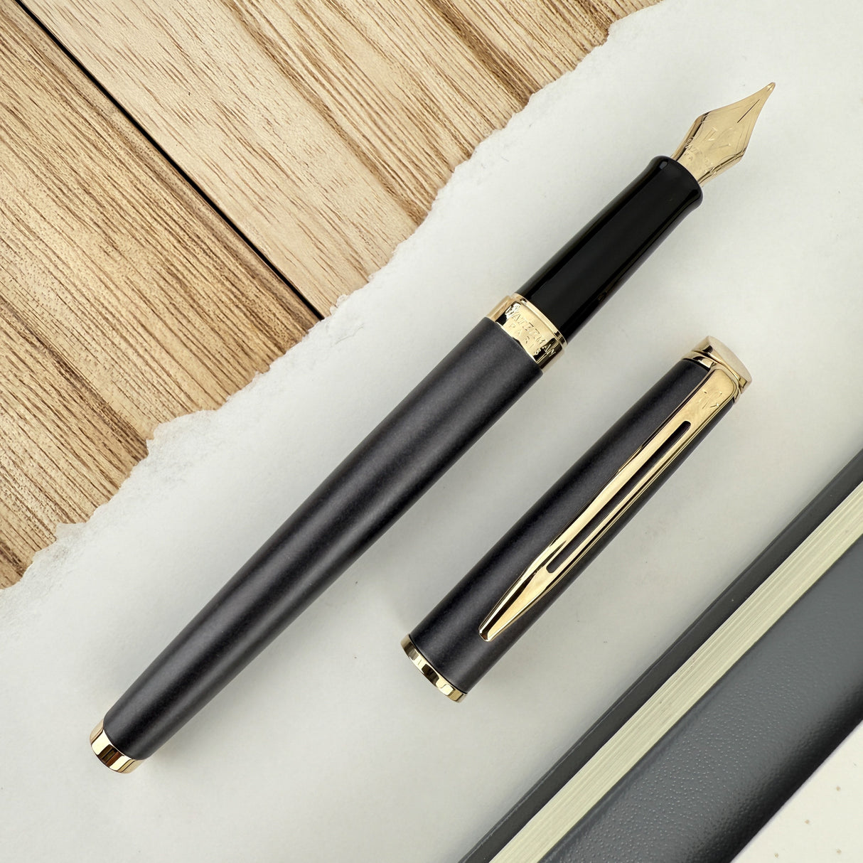Waterman Hémisphère Understated Edit Fountain Pen - Lava Black