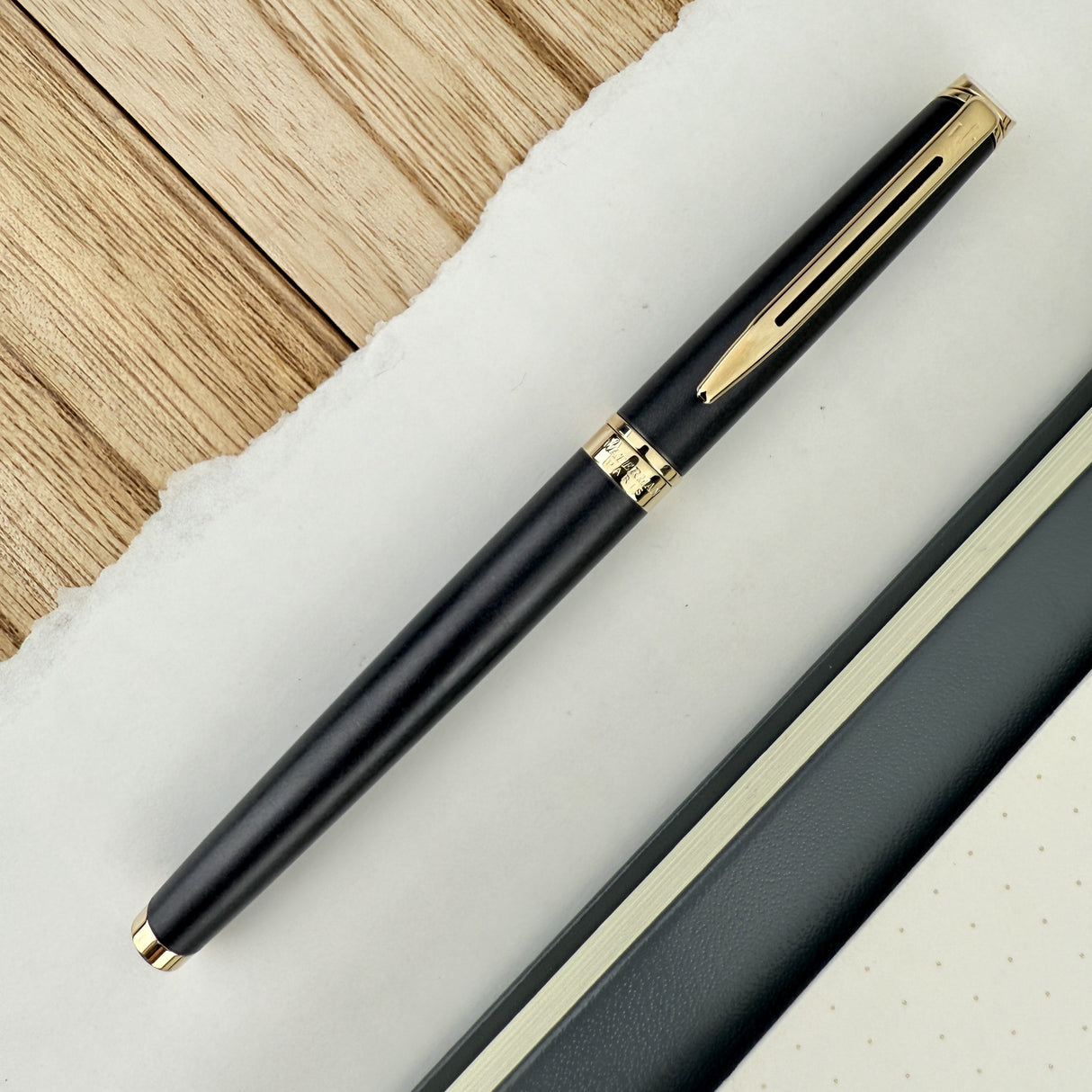 Waterman Hémisphère Understated Edit Fountain Pen - Lava Black