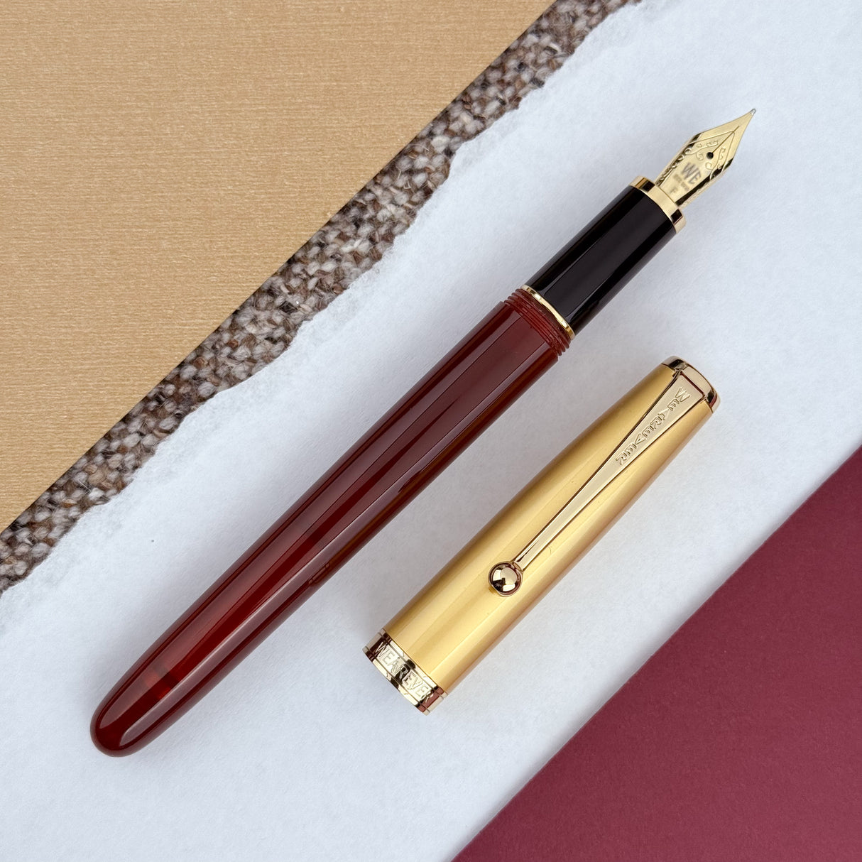 Wearever Pennant Fountain Pen - Maroon Burgundy