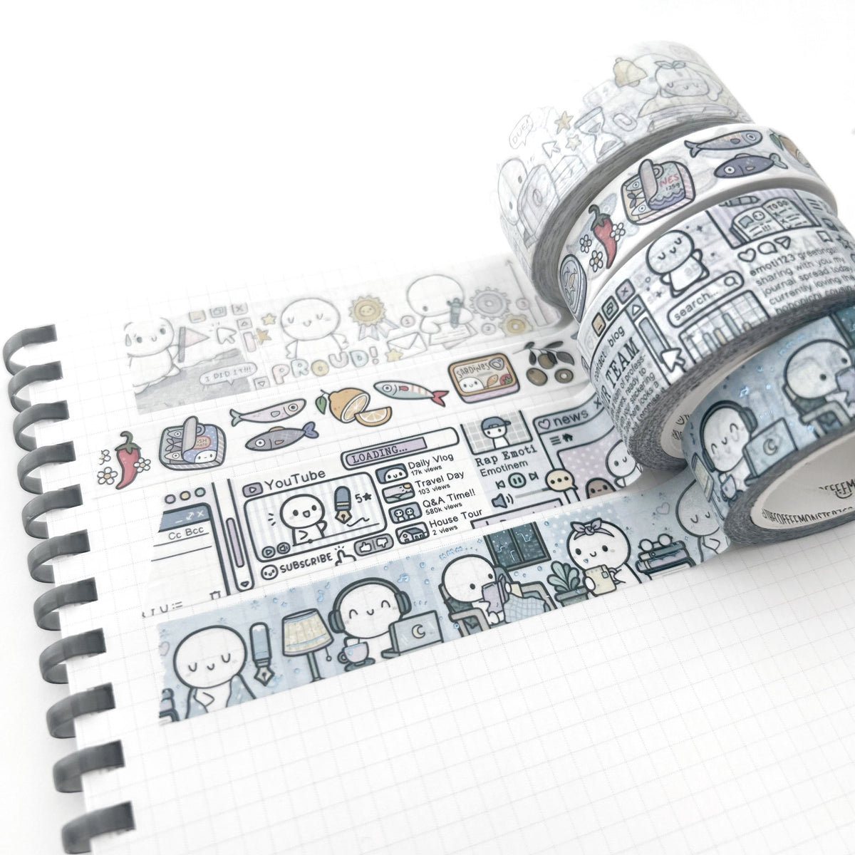 TheCoffeeMonsterzCo Night at Home Washi Tape - 15mm