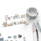 TheCoffeeMonsterzCo Die-Cut Washi Tape - 24mm - A Sunny Neighbourhood