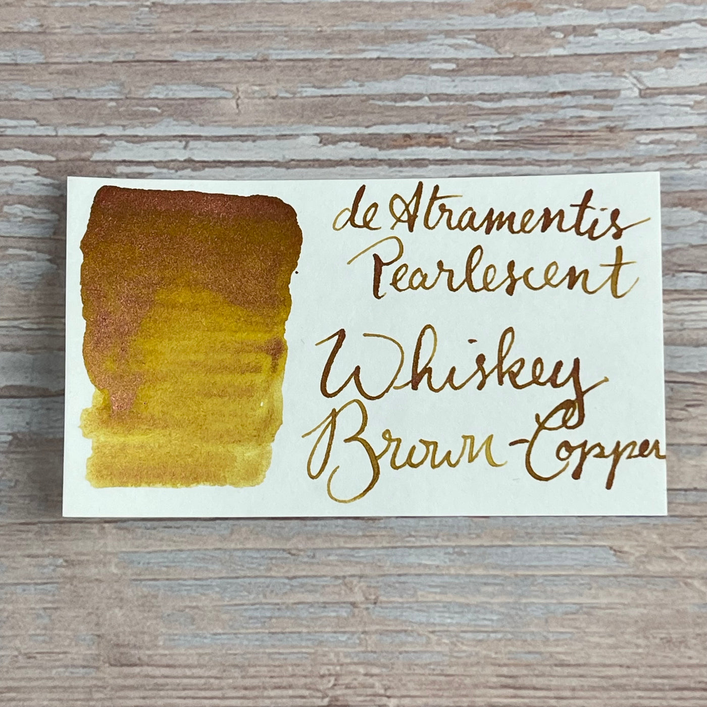 De Atramentis Pearlescent Whisky Brown Copper- 45ml Bottled ink