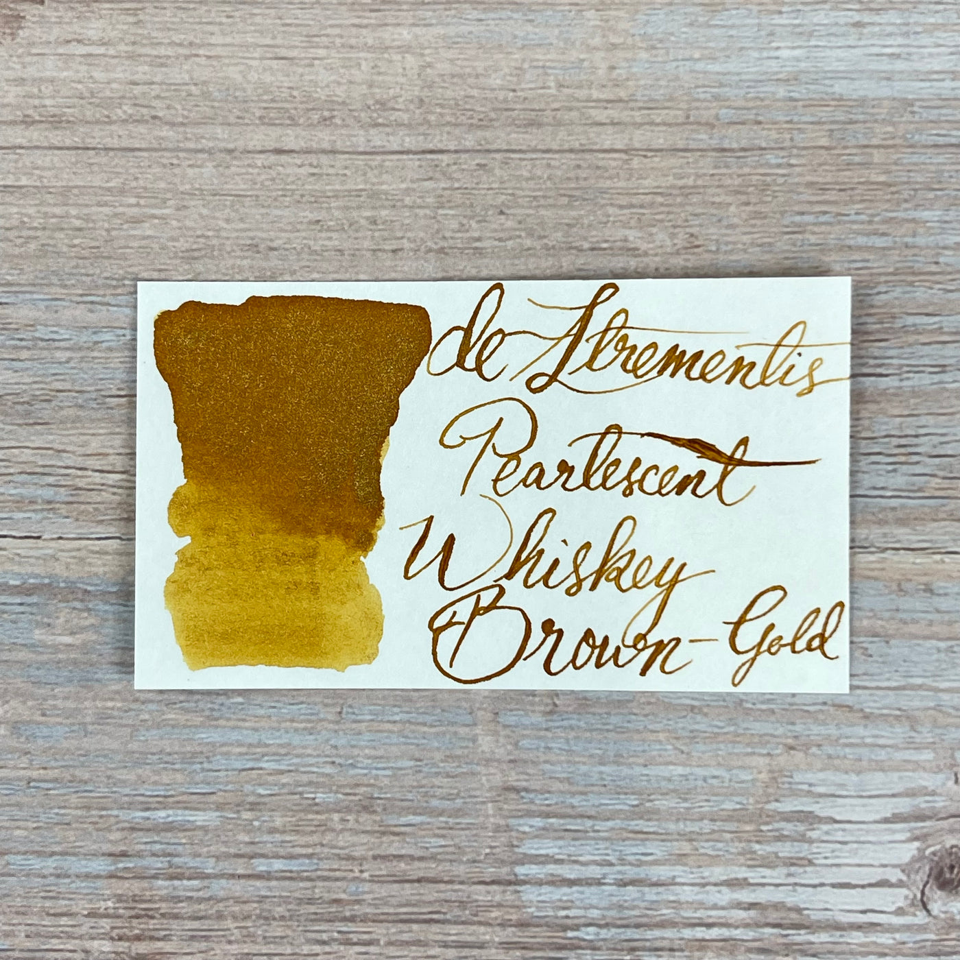 De Atramentis Pearlescent Whisky Brown Gold - 45ml Bottled ink