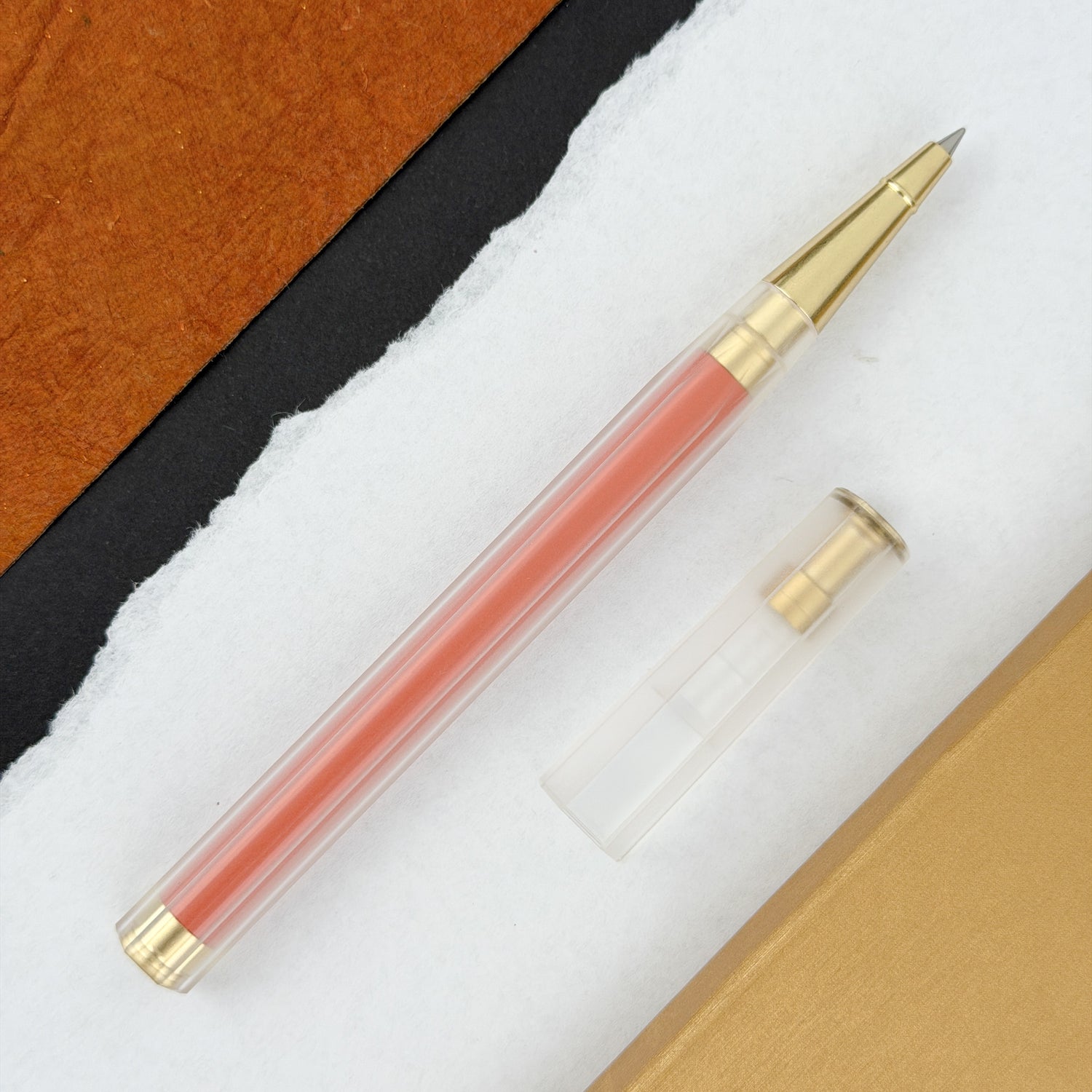 YStudio Glamour Evolve Elemental Rollerball Pen - Clear Orange